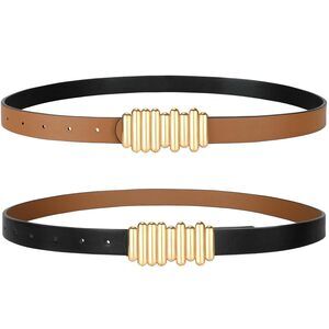 3921 Skinny Reversible Belts For Women, Two-in-one Women Thin Belt